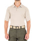 Front of Men's Performance Short Sleeve Polo in Khaki