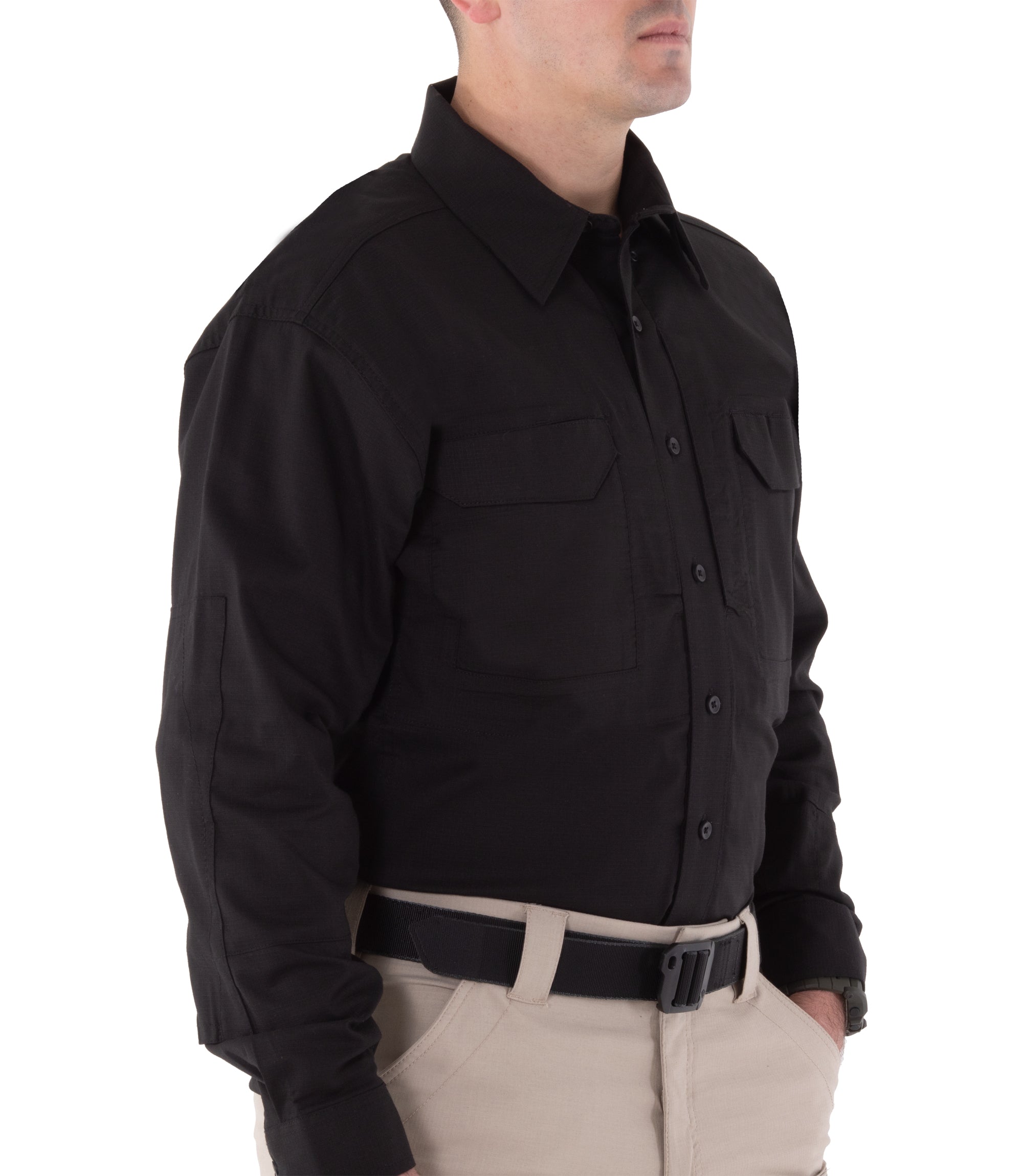 First Tactical Men's V2 Tactical Long Sleeve Black Shirt