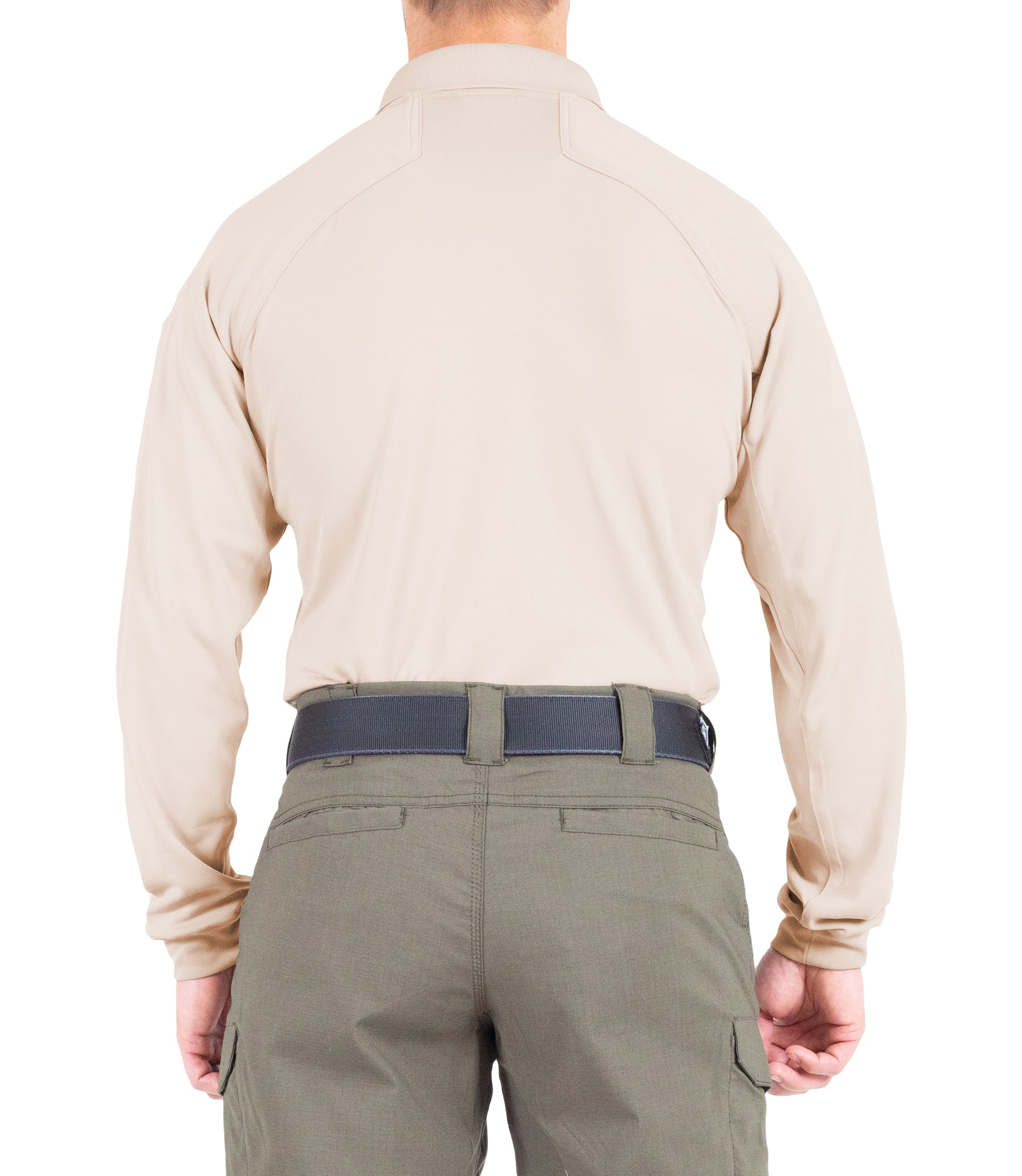 First Tactical Men's Performance Long Sleeve Polo / Khaki