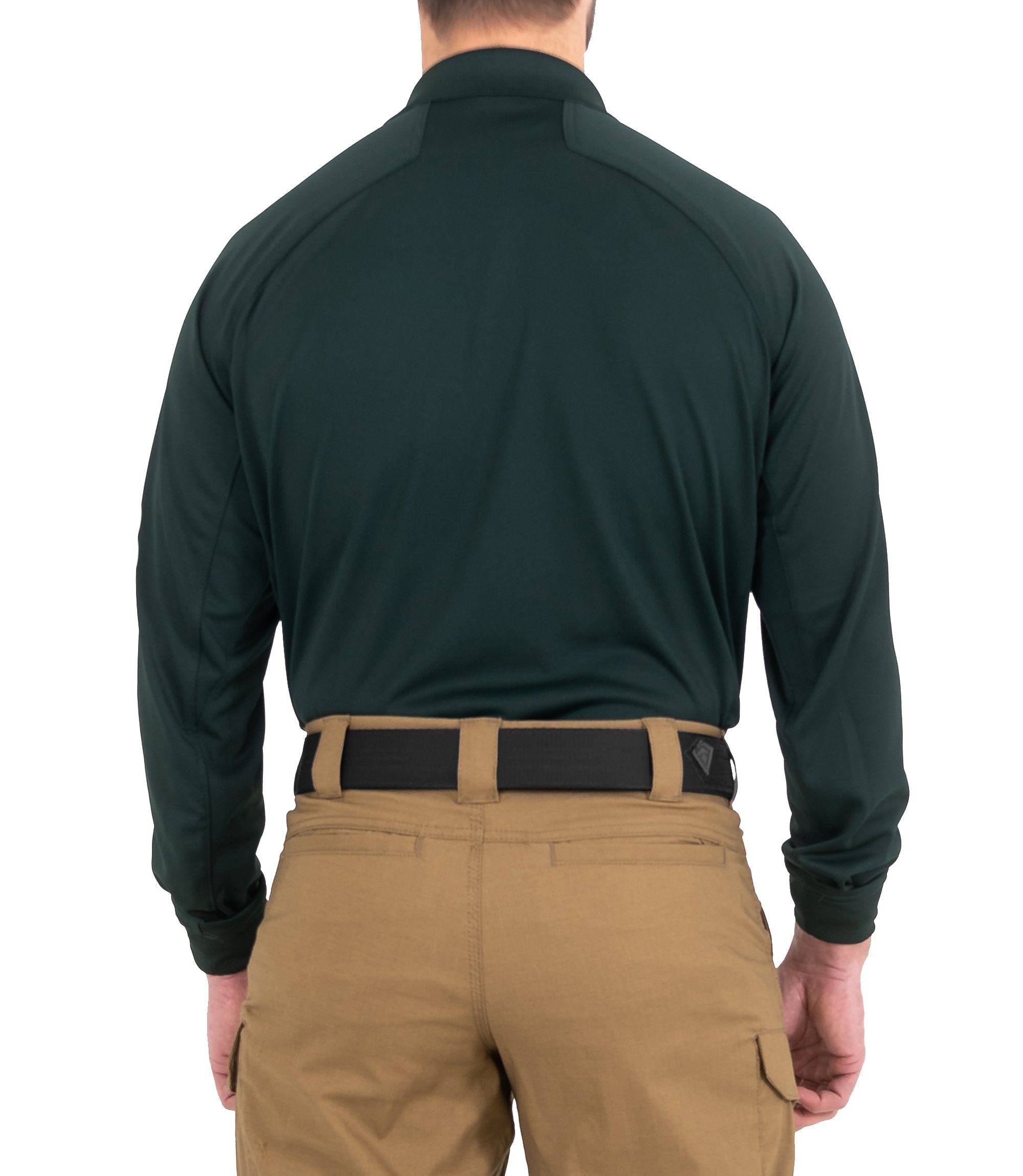 First Tactical Men's Performance Long Sleeve Polo / Spruce Green