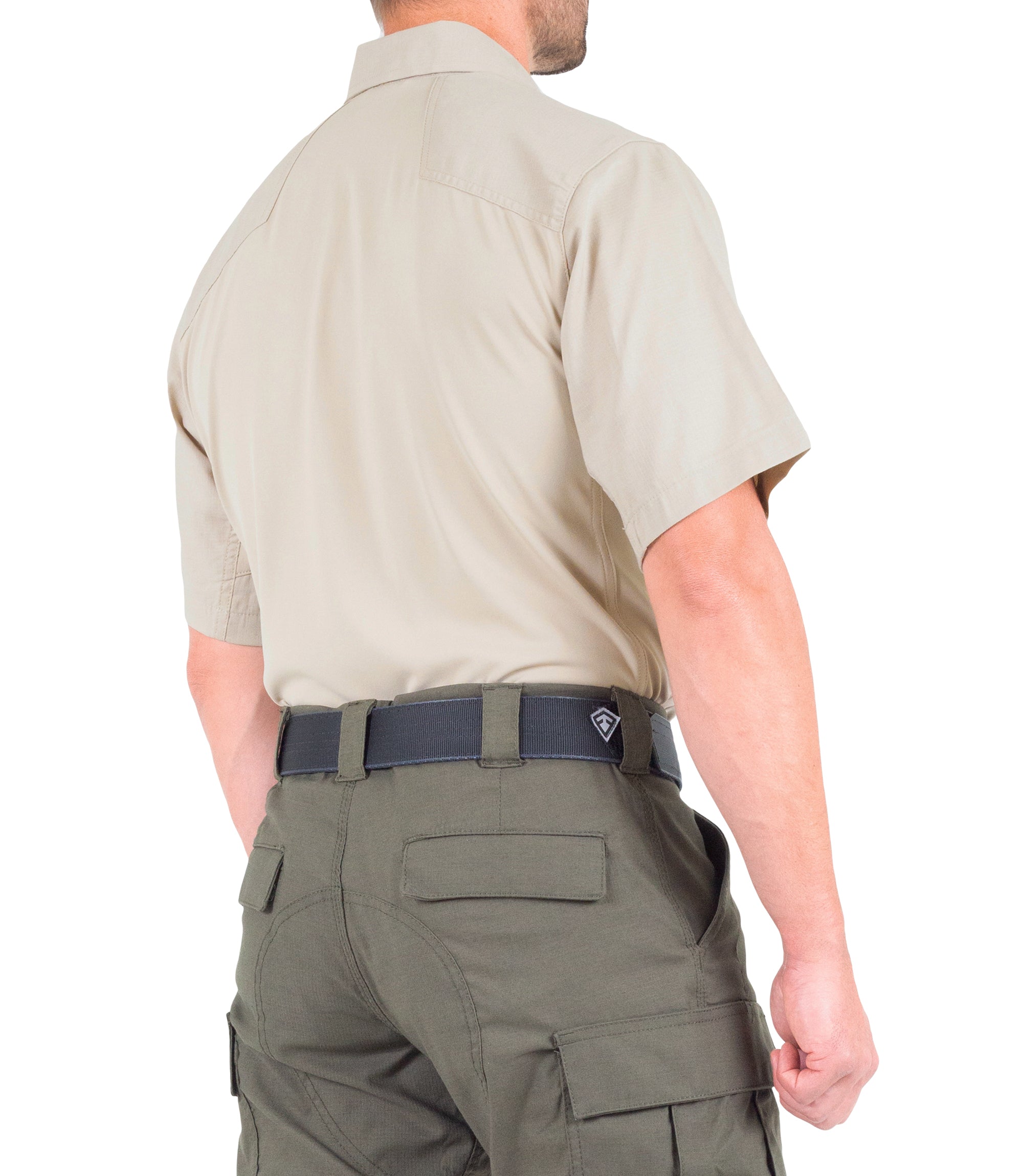 First Tactical - Men's V2 Pro Performance Short Sleeve Shirt - Silver Tan