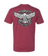 Back of LOTF Eagle T-Shirt in Cardinal