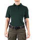 Front of Women's Performance Short Sleeve Polo in Spruce Green