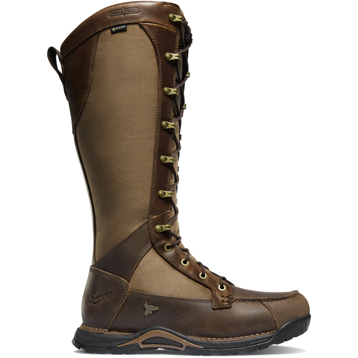 Danner Sharptail Snake Side-Zip 17" Brown Boot