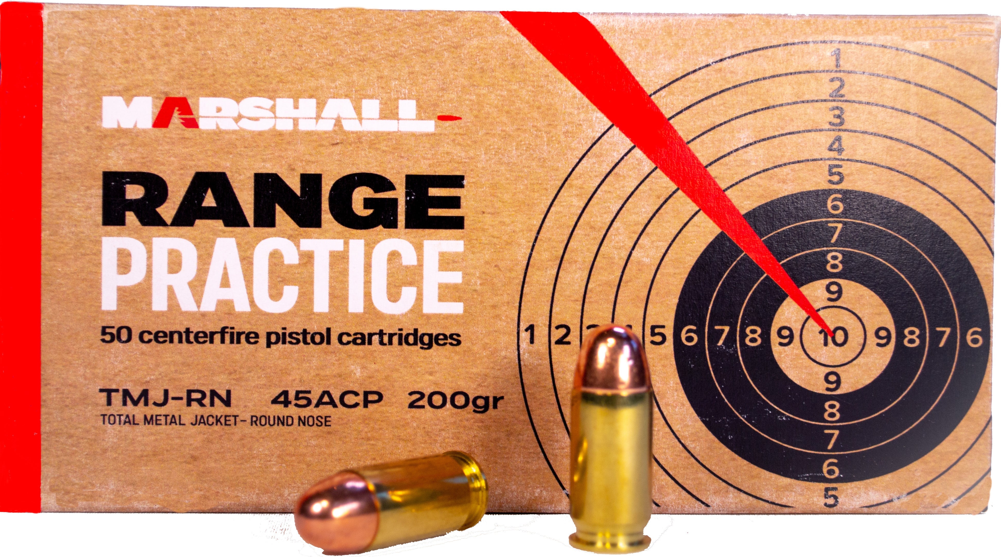 Marshall Muntions - Range Practice .45 ACP 200g rnfp 50/bx