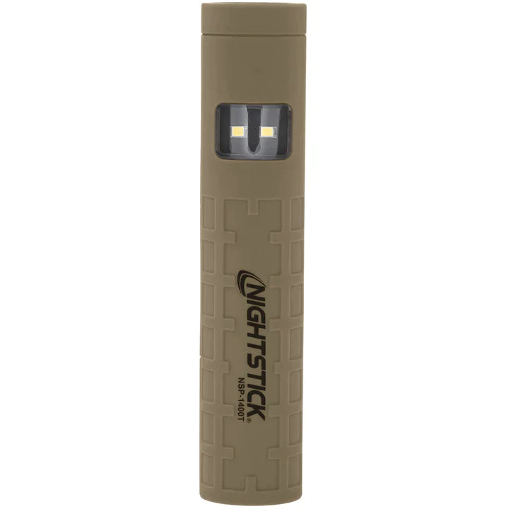 Nightstick - Dual-Switch Dual-Light Flashlight - 2 AAA - Tan