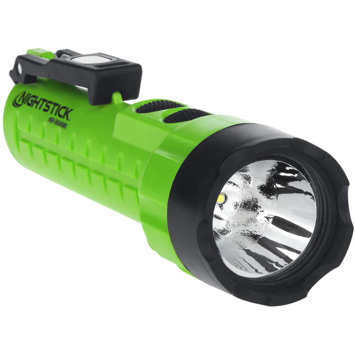 Nightstick - Dual-Light Flashlight w/Dual Magnets - 3 AA (not included) - Green