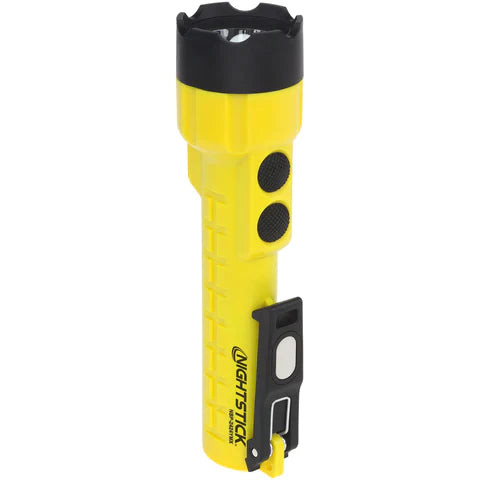 Nightstick - Dual-Light Flashlight w/Dual Magnets - 3 AA (not included) - Yellow