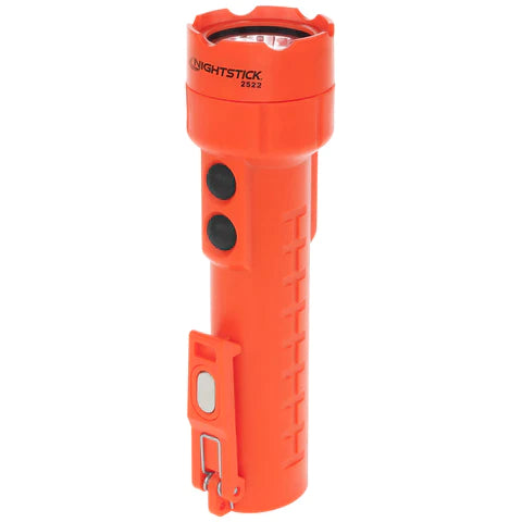 Nightstick - Dual-Light Flashlight w/Dual Magnets - Li-Ion - Red