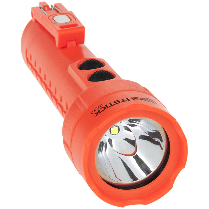 Nightstick - Dual-Light Flashlight w/Dual Magnets - Li-Ion - Red