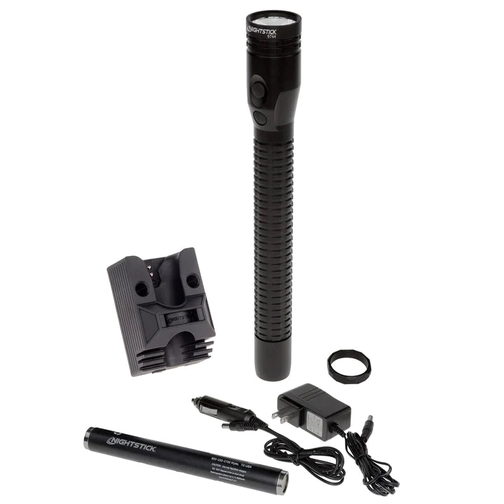 Nightstick - Metal Full-Size Dual-Light Flashlight - Li-Ion - Black