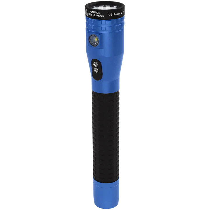 Nightstick - Metal Duty/Personal-Size Dual-Light Flashlight w/Magnet - Li-Ion - Blue