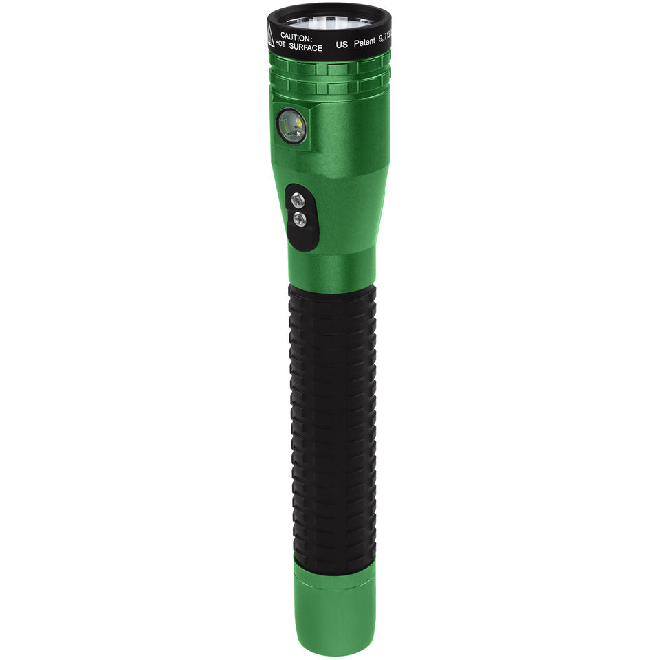 Nightstick - Metal Duty/Personal-Size Dual-Light Flashlight w/Magnet - Li-Ion - Green