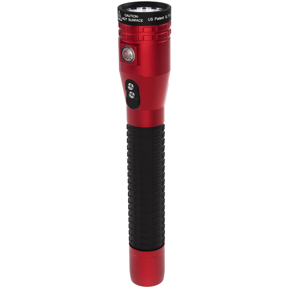 Nightstick - Metal Duty/Personal-Size Dual-Light Flashlight w/Magnet - Li-Ion - Red