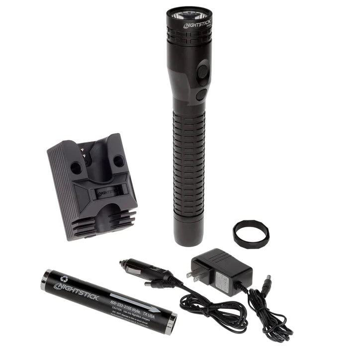 Nightstick - Metal Duty/Personal-Size Dual-Light Flashlight - Li-Ion - Black