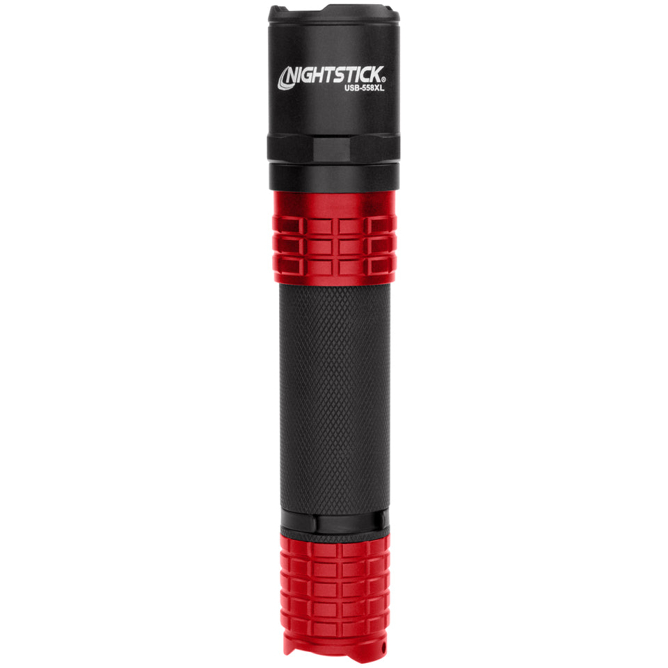 Nightstick - USB Tactical Flashlight w/Holster - Red