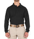 Front of Men's Performance Long Sleeve Polo in Black