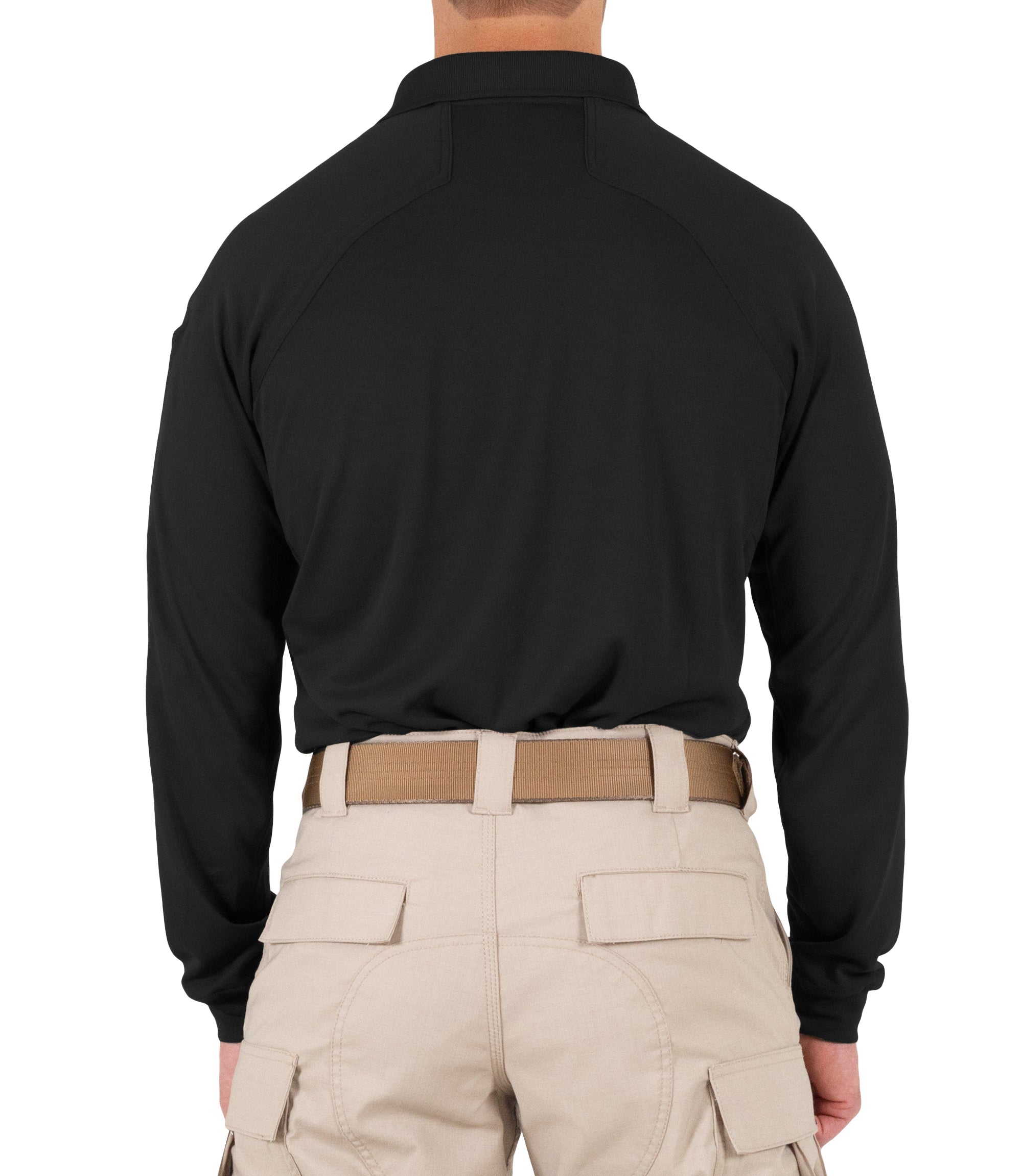 First Tactical Men's Performance Long Sleeve Polo / Black