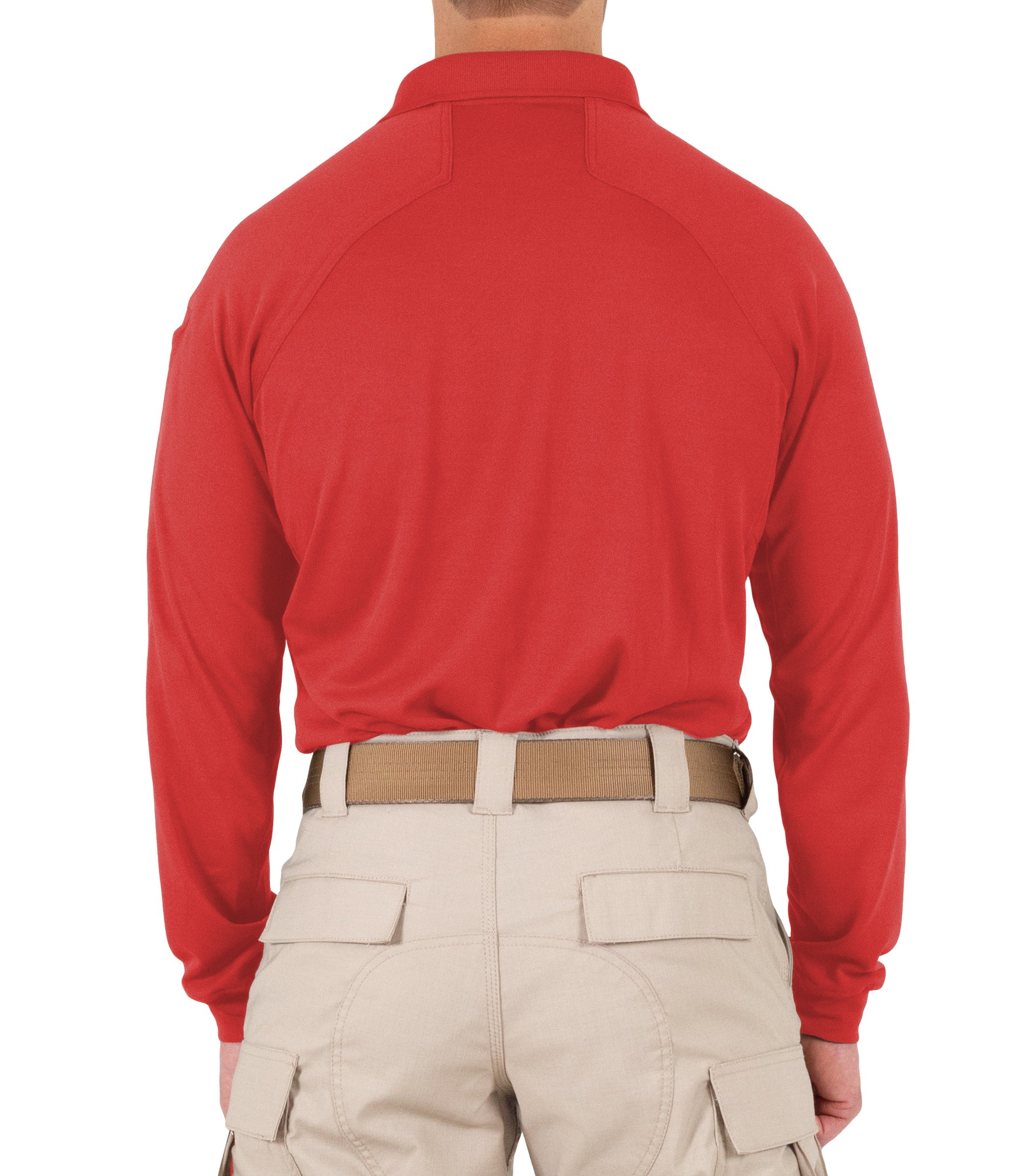 First Tactical Men's Performance Long Sleeve Polo / Red