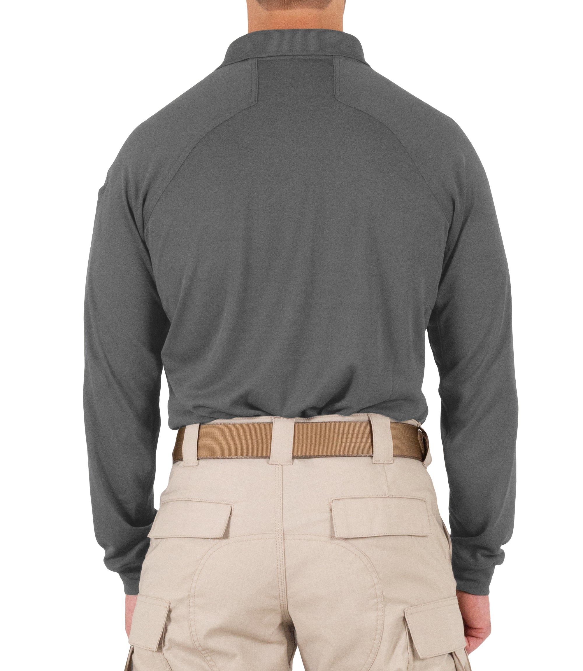 First Tactical Men's Performance Long Sleeve Polo / Wolf Grey