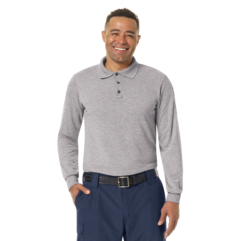 WORKRITE - MEN'S LONG SLEEVE STATION WEAR POLO SHIRT