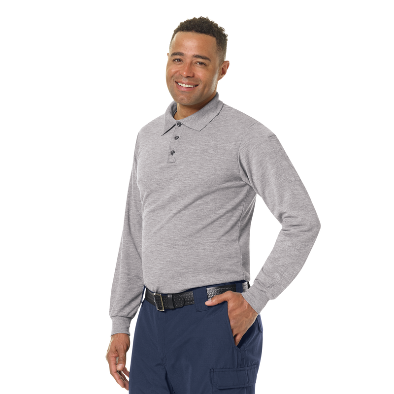 WORKRITE - MEN'S LONG SLEEVE STATION WEAR POLO SHIRT