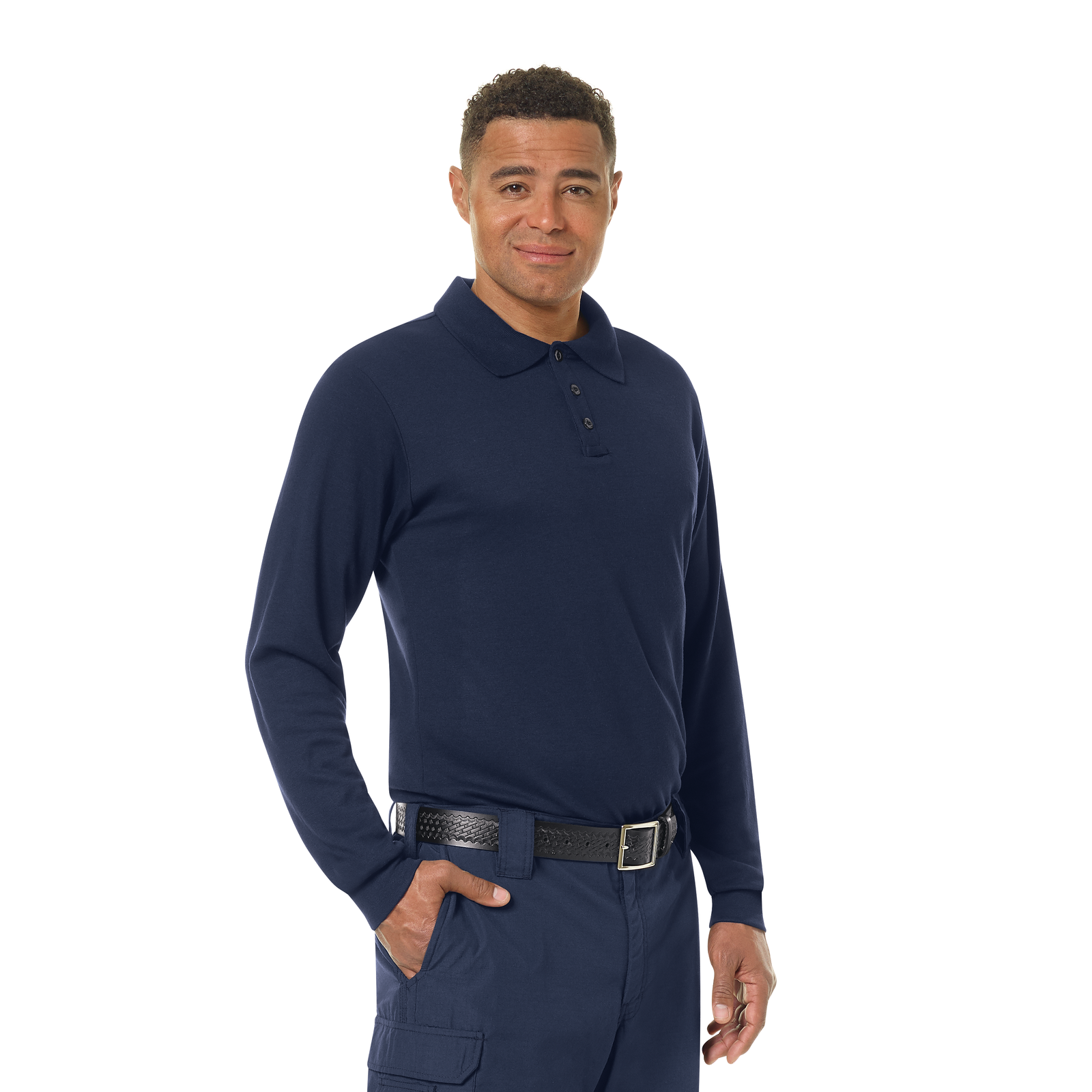 WORKRITE - MEN'S LONG SLEEVE STATION WEAR POLO SHIRT