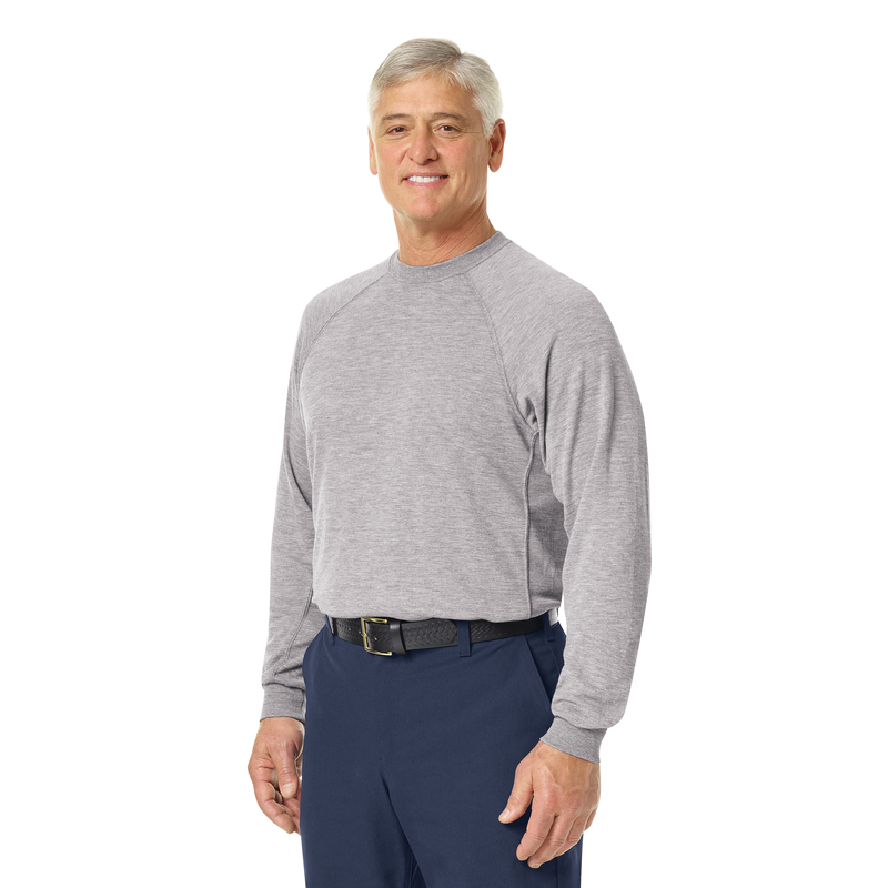 WORKRITE - MEN'S LONG SLEEVE STATION WEAR TEE (ATHLETIC STYLE)