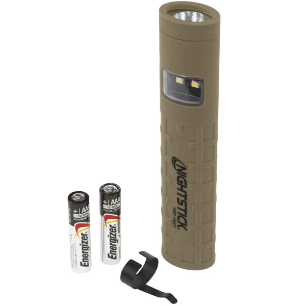 Nightstick - Dual-Switch Dual-Light Flashlight - 2 AAA - Tan