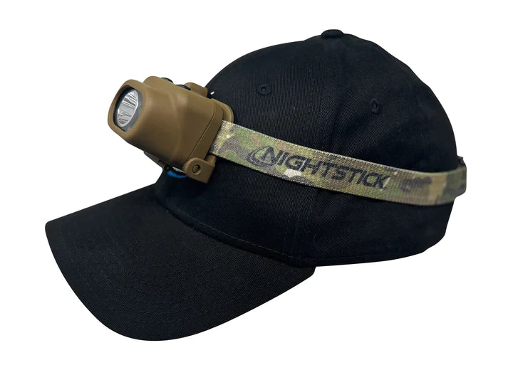 Nightstick - Multi Function Headlamp w/White Spot - White/Red/Green Flood - 3 AAA - Flat Dark Earth w/Camo Strap