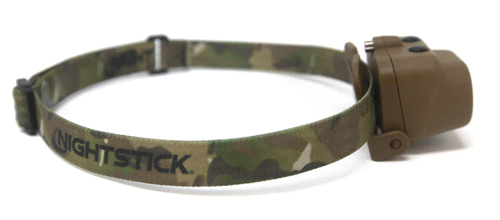 Nightstick - Multi Function Headlamp w/White Spot - White/Red/Green Flood - 3 AAA - Flat Dark Earth w/Camo Strap