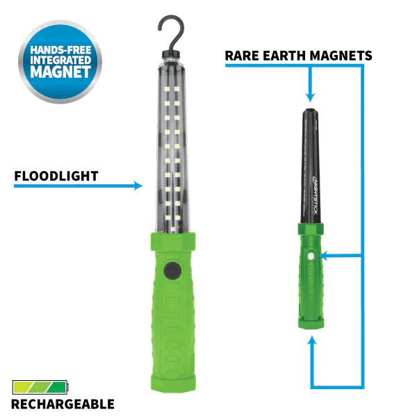 Nightstick - Multi-Purpose Work Light w/Magnet Hook - Li-Ion - Green