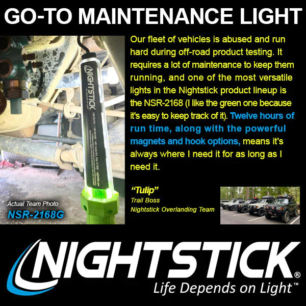 Nightstick - Multi-Purpose Work Light w/Magnet Hook - Li-Ion - Green