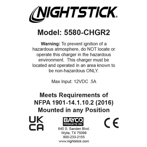 Nightstick - Replacement Charging Base - XPR-5580 Series