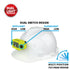 Nightstick - Intrinsically Safe Low-Profile Dual-Light Headlamp w/Zero-Band Mount - 3 AAA - Green - UL913 / ATEX