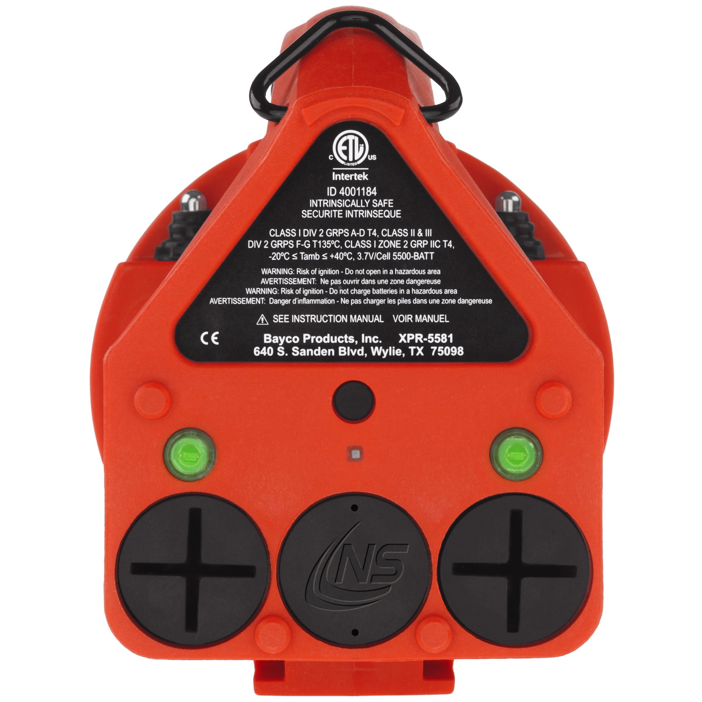 Nightstick - VIRIBUS™ 81 Intrinsically Safe Dual-Light Lantern - Li-Ion - Red - UL913