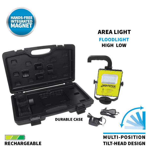 Nightstick - Intrinsically Safe Magnetic Scene Light w/Blow Molded Case - Li-Ion - Green - UL913 / ATEX