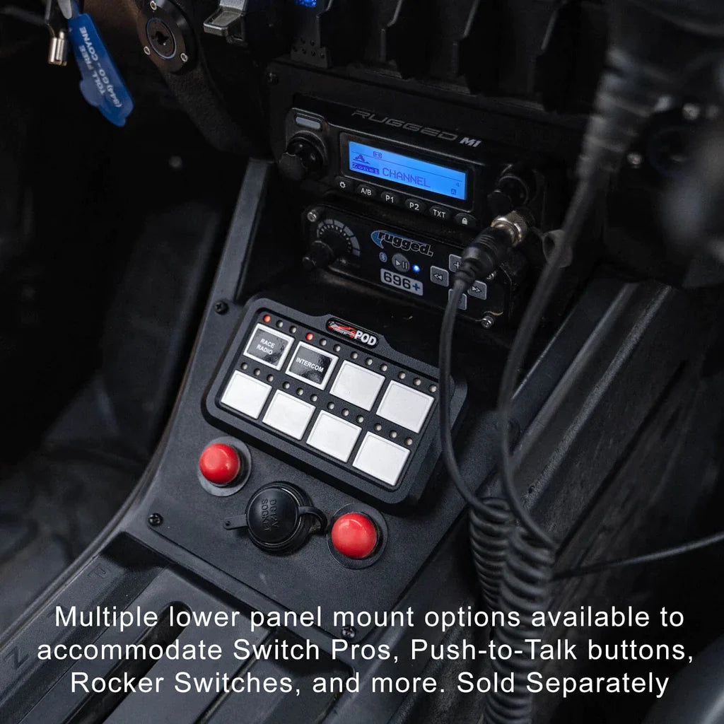 Rugged Radios Polaris RZR PRO XP - Turbo R - Pro R - Complete Communication Kit with Intercom and 2-Way Radio - STX Stereo Intercom, G1 GMRS Radio, Dash Mount